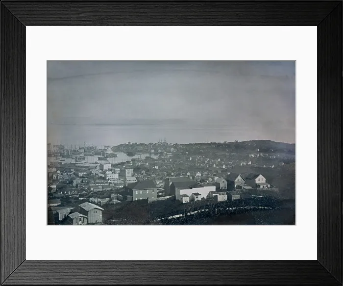 Framed Print : Daguerreotype of San Francisco from 1849 or 1850, by an unknown photographer Framed Print : Daguerreotype of San Francisco from 1849 or 1850, by an unknown photographer