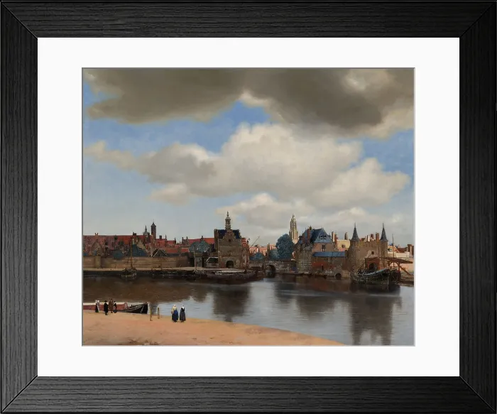 Framed Print : View of Delft, 1660-1661, by Johannes Vermeer, 1632-1675, Dutch painting, oil on canvas