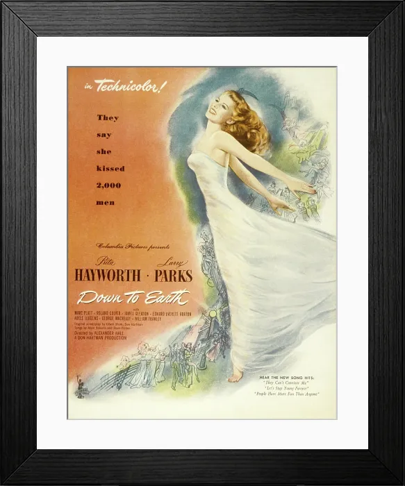 Framed Print : DOWN TO EARTH, Rita Hayworth, 1947
