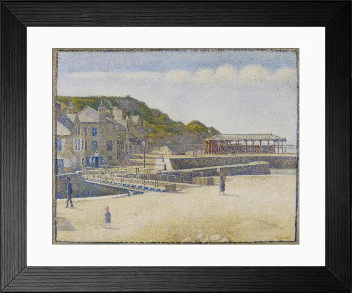Framed Print : Port-en-Bessin, 1888, by Georges Seurat, 1855-1891, French Post-Impressionist painting, oil on canvas Framed Print : Port-en-Bessin, 1888, by Georges Seurat, 1855-1891, French Post-Impressionist painting, oil on canvas