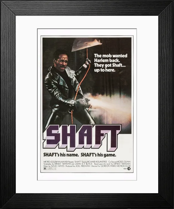 Framed Print : SHAFT, US poster art, Richard Roundtree, 1971