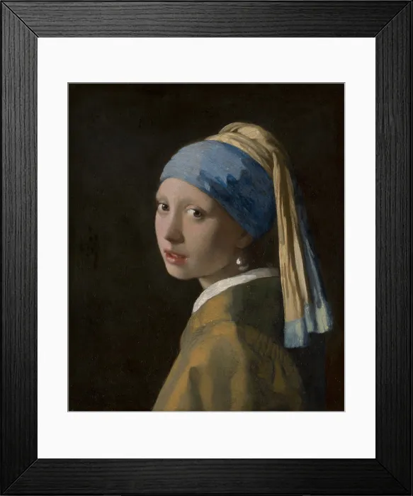 Framed Print : Girl with a Pearl Earring, 1665, by Johannes Vermeer, 1632-1675, Dutch painting, oil on canvas