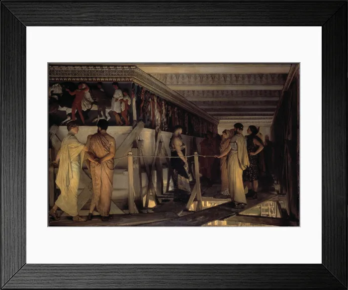 Framed Print : Pheidias and the Frieze of the Parthenon, 1868-69, by Lawrence Alma Tadema, 1836-1912, Dutch-British artist, oil painting