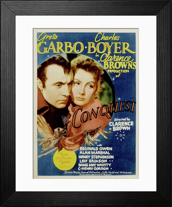 Framed Print : CONQUEST, Greta Garbo, Charles Boyer, 1937