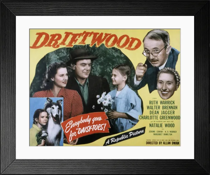 Framed Print : DRIFTWOOD, Ruth Warrick, Dean Jagger, Natalie Wood, Walter Brennan, Charlotte Greenwood, 1947
