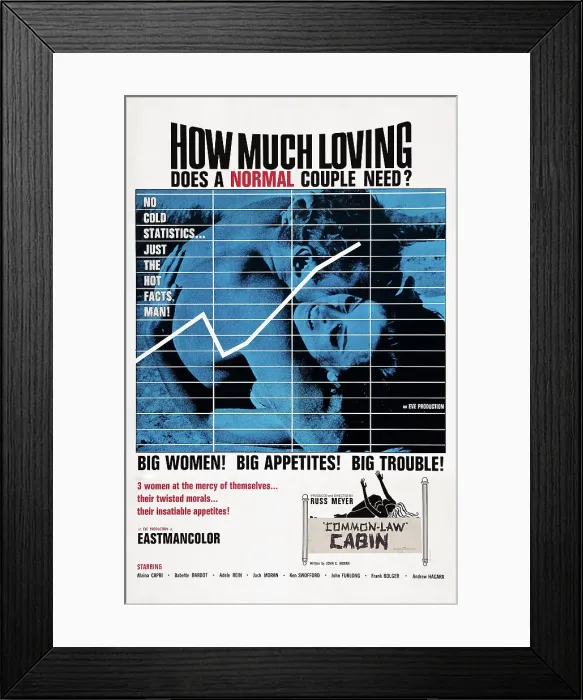 Framed Print : COMMON LAW CABIN, US poster art, 1967