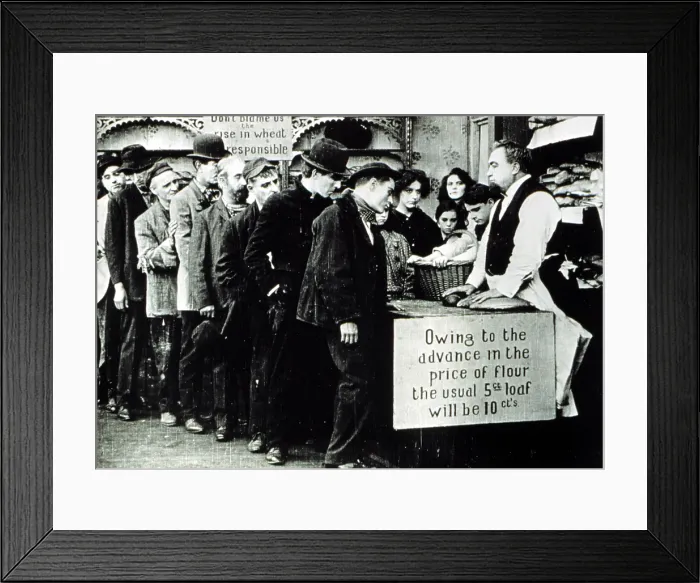 Framed Print : A CORNER IN WHEAT, 1909 D.W. Griffith one reeler. Courtesy: CSU Archives  /  Everett Collection