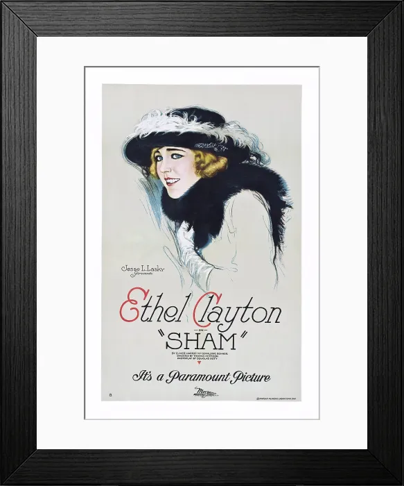 Framed Print : SHAM, US poster art, Ethel Clayton, 1921