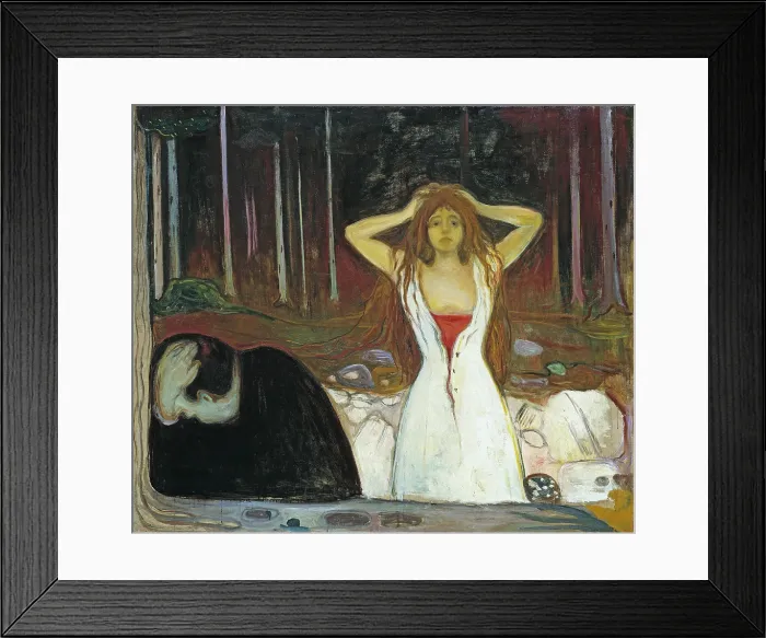 Framed Print : Ashes, 1895, by Edvard Munch, 1863-1944, Norwegian Expressionist painting, oil on canvas