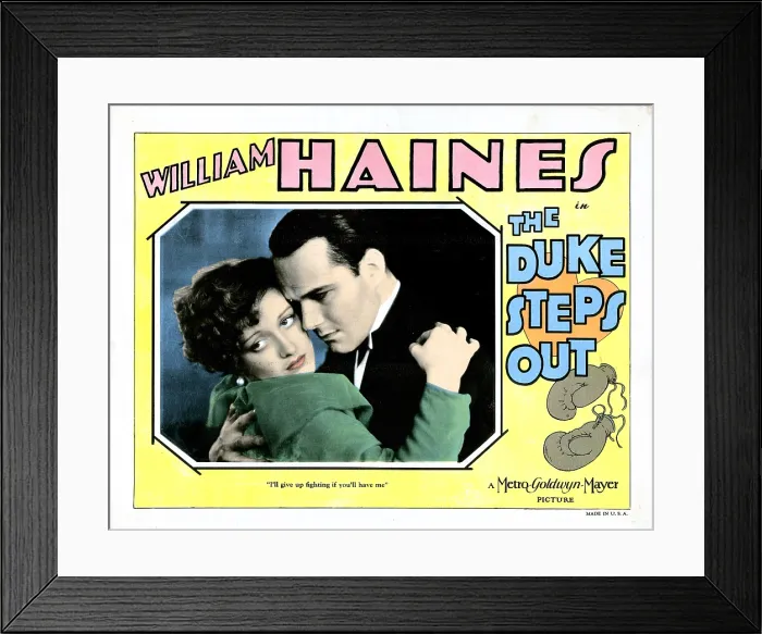 Framed Print : THE DUKE STEPS OUT, US lobbycard, Joan Crawford, William Haines, 1929 Framed Print : THE DUKE STEPS OUT, US lobbycard, Joan Crawford, William Haines, 1929