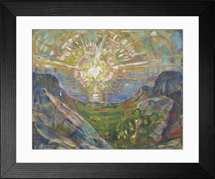 Framed Print : Sun, 1910-1913, by Edvard Munch, 1863-1944, Norwegian Expressionist painting, oil on canvas Framed Print : Sun, 1910-1913, by Edvard Munch, 1863-1944, Norwegian Expressionist painting, oil on canvas