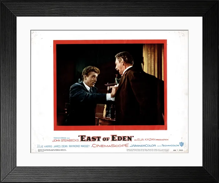 Framed Print : EAST OF EDEN, from left, James Dean, Raymond Massey, 1955 Framed Print : EAST OF EDEN, from left, James Dean, Raymond Massey, 1955