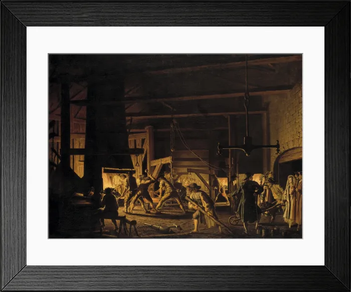 Framed Print : The Smith Hard at Work, 1782, by Pehr Hillestrom, 1732-1816, Swedish, oil painting. Men work in a forge making the anchors of Söderfors Framed Print : The Smith Hard at Work, 1782, by Pehr Hillestrom, 1732-1816, Swedish, oil painting. Men work in a forge making the anchors of Söderfors