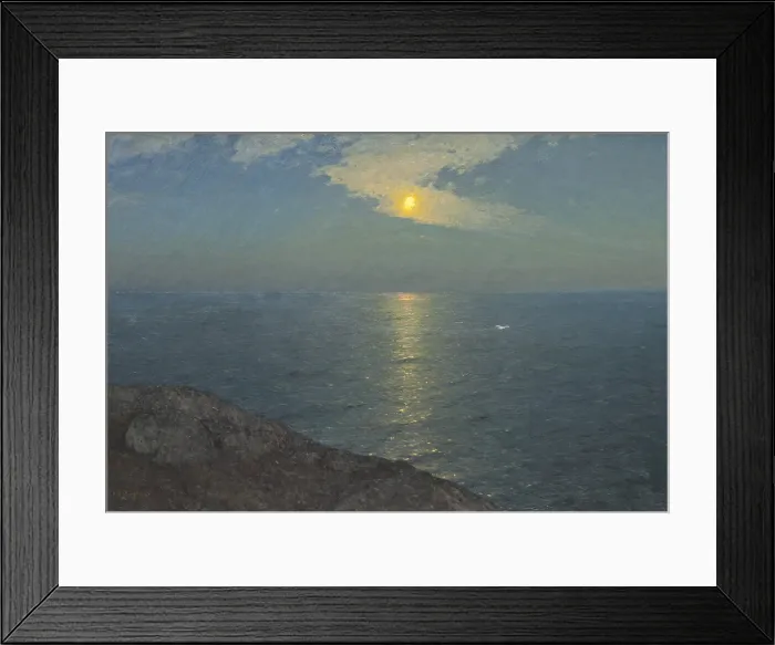 Framed Print : By the Sea, 1905, by Alfred Bergström, 1869-1930, Swedish painting, oil on canvas. Bergström, painted his Swedish seascapes and landscapes plein-aire