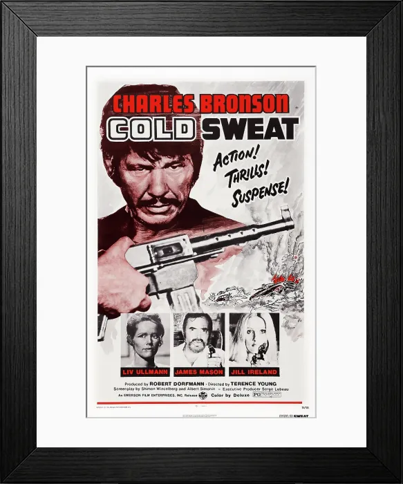 Framed Print : COLD SWEAT, (aka DE LA PART DES COPAINS), Charles Bronson, Liv Ullmann, James Mason, Jill Ireland, 1970 [US: 1974]
