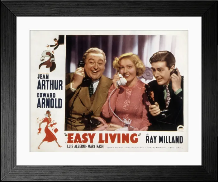 Framed Print : EASY LIVING, Edward Arnold, Jean Arthur, Ray Milland, 1937