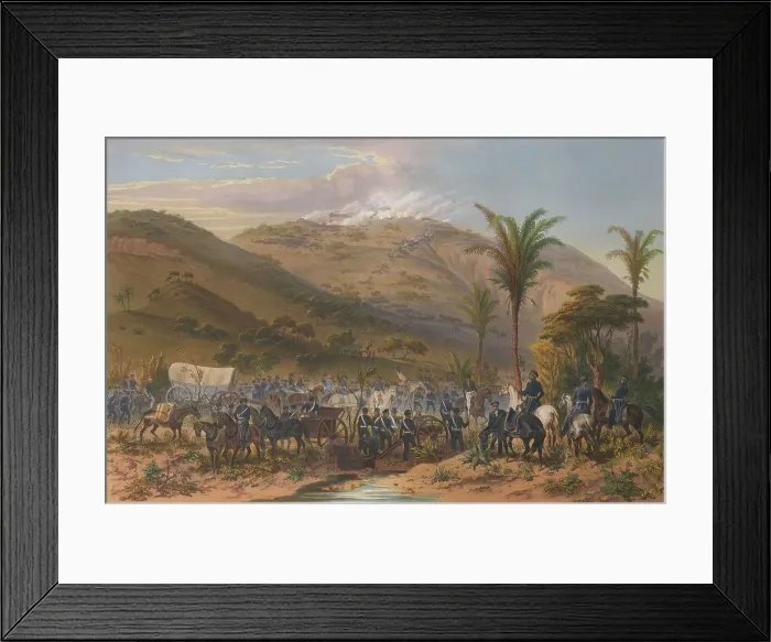 Framed Print : Mexican American War. Battle of Cerro Gordo, April 12-18, 1847. On April 8 the US Army of 14, 000 marched inland toward Mexico City on the National Road