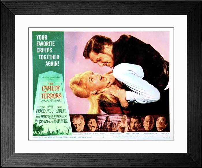 Framed Print : THE COMEDY OF TERRORS, Joyce Jameson, Vincent Price, 1963