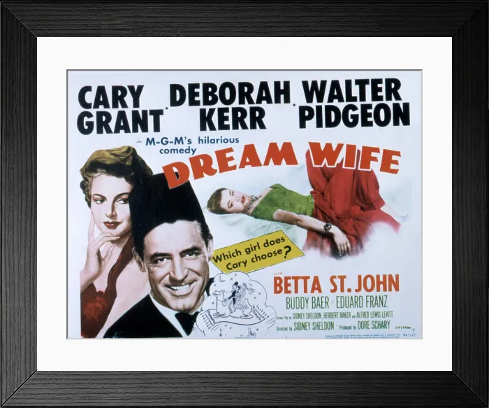 Framed Print : DREAM WIFE, from left: Deborah Kerr, Cary Grant, Betta St.John, 1953