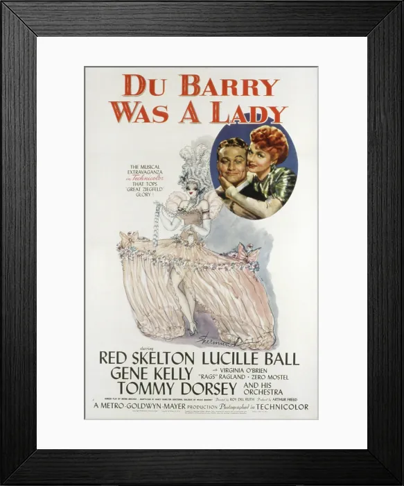 Framed Print : DU BARRY WAS A LADY, Red Skelton, Lucille Ball, 1943