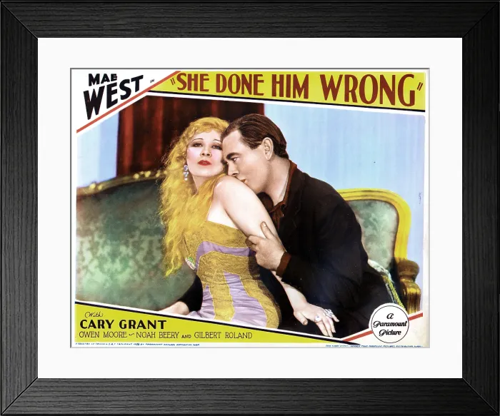 Framed Print : SHE DONE HIM WRONG, from left, Mae West, Owen Moore, 1933