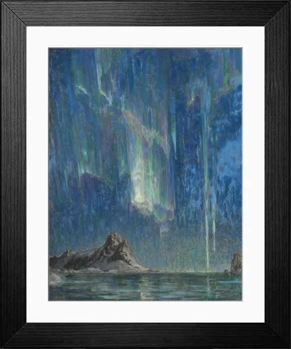 Framed Print : Northern Lights, Study from North Norway, 1901, by Anna Boberg, 1864-1935, Swedish painting, oil on canvas Framed Print : Northern Lights, Study from North Norway, 1901, by Anna Boberg, 1864-1935, Swedish painting, oil on canvas