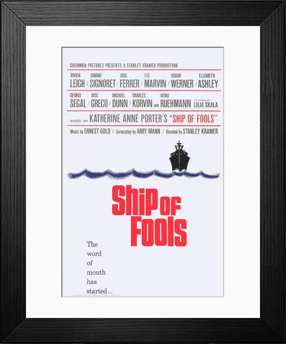 Framed Print : SHIP OF FOOLS, US poster art, 1965