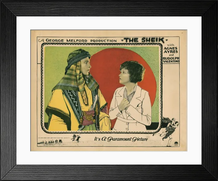Framed Print : THE SHEIK, from left: Rudolph Valentino, Agnes Ayres, 1921 Framed Print : THE SHEIK, from left: Rudolph Valentino, Agnes Ayres, 1921