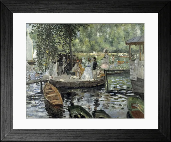 Framed Print : La Grenouillère, 1869, by Pierre-Auguste Renoir, 1841-1919, French Impressionist painting, oil on canvas