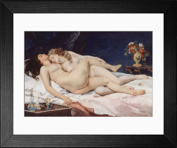 Framed Print : The Sleep, 1866, by Gustave Courbet, French realist painter Framed Print : The Sleep, 1866, by Gustave Courbet, French realist painter
