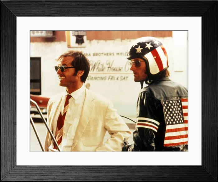 Framed Print : EASY RIDER, Jack Nicholson, Peter Fonda, 1969