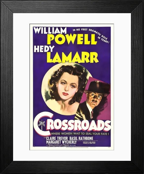 Framed Print : CROSSROADS, Hedy Lamarr, William Powell, 1942