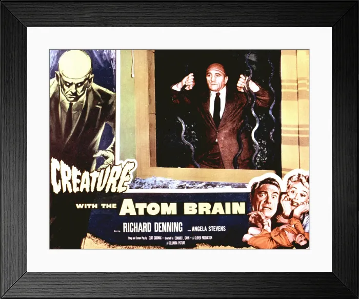 Framed Print : CREATURE WITH THE ATOM BRAIN, THE, Richard Denning, Angela Stevens, 1955 Framed Print : CREATURE WITH THE ATOM BRAIN, THE, Richard Denning, Angela Stevens, 1955