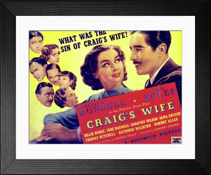 Framed Print : CRAIG'S WIFE, Jane Darwell, Billie Burke, Thomas Mitchell, Robert Allen, Dorothy Wilson, Raymond Walburn, Alma Kruger, Rosalind Russell, John Boles, 1936 Framed Print : CRAIG'S WIFE, Jane Darwell, Billie Burke, Thomas Mitchell, Robert Allen, Dorothy Wilson, Raymond Walburn, Alma Kruger, Rosalind Russell, John Boles, 1936