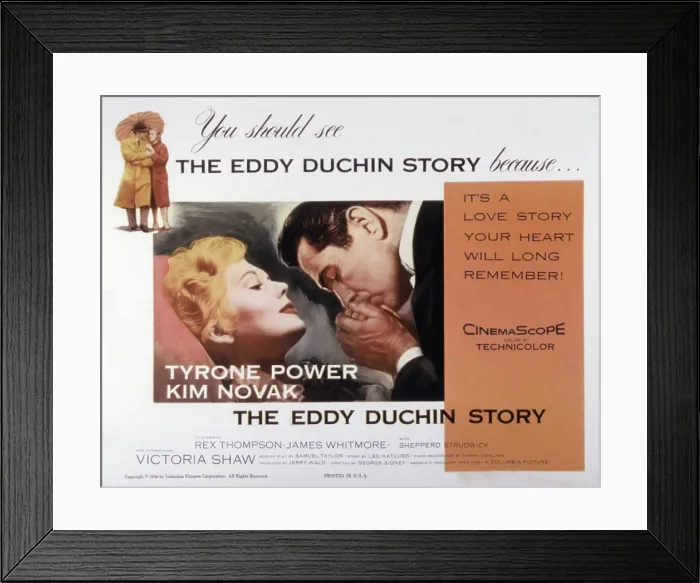 Framed Print : THE EDDY DUCHIN STORY, Kim Novak, Tyrone Power, 1956