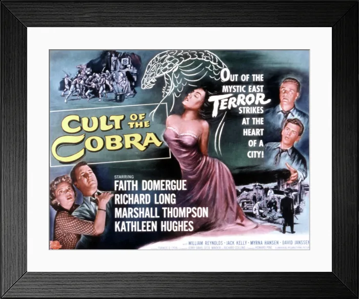 Framed Print : CULT OF THE COBRA, Marshall Thompson, Kathleen Hughes, Faith Domergue, William Reynolds, Jack Kelly, 1955 Framed Print : CULT OF THE COBRA, Marshall Thompson, Kathleen Hughes, Faith Domergue, William Reynolds, Jack Kelly, 1955