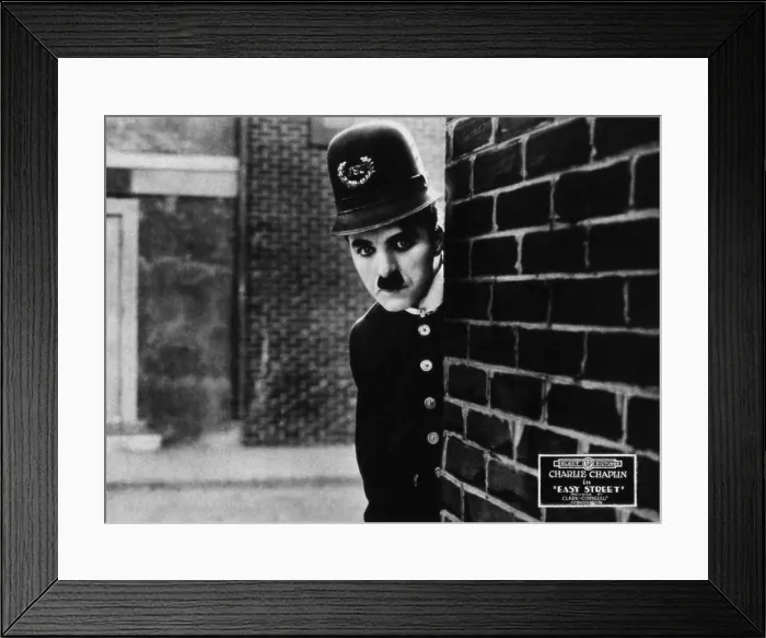 Framed Print : EASY STREET, Charles Chaplin, 1917