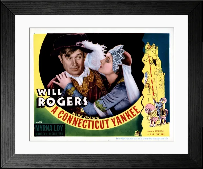 Framed Print : A CONNECTICUT YANKEE, from left, Will Rogers, Myrna Loy, 1931, TM and copyright 20th Century Fox Film Corp. All rights reserved / Courtesy: Everett Collection Framed Print : A CONNECTICUT YANKEE, from left, Will Rogers, Myrna Loy, 1931, TM and copyright 20th Century Fox Film Corp. All rights reserved / Courtesy: Everett Collection