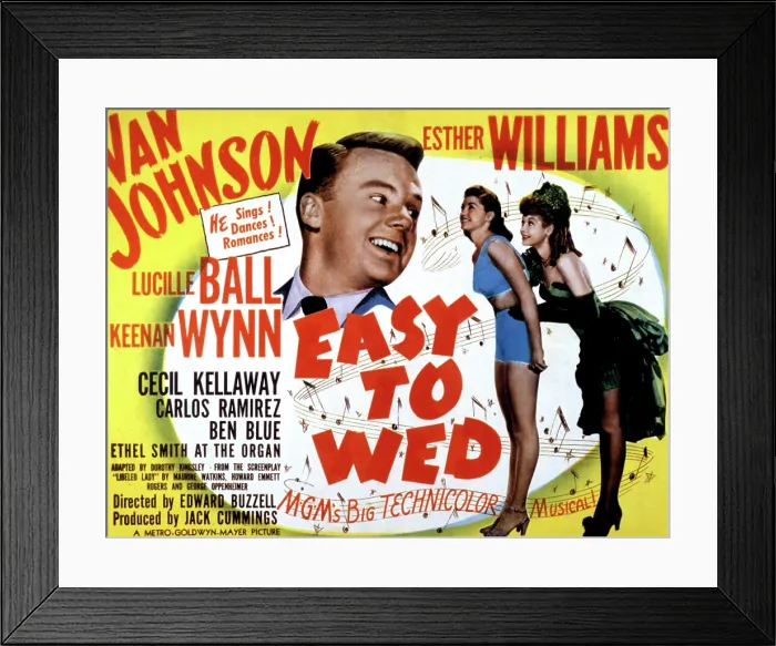 Framed Print : EASY TO WED, Van Johnson, Esther Williams, Lucille Ball, 1946