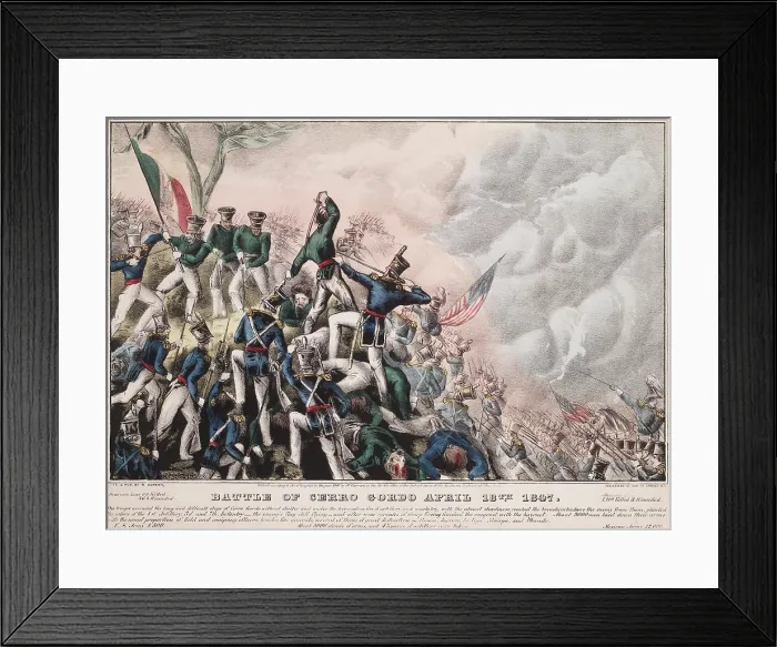 Framed Print : Mexican American War. Battle of Cerro Gordo, April 12-18, 1847