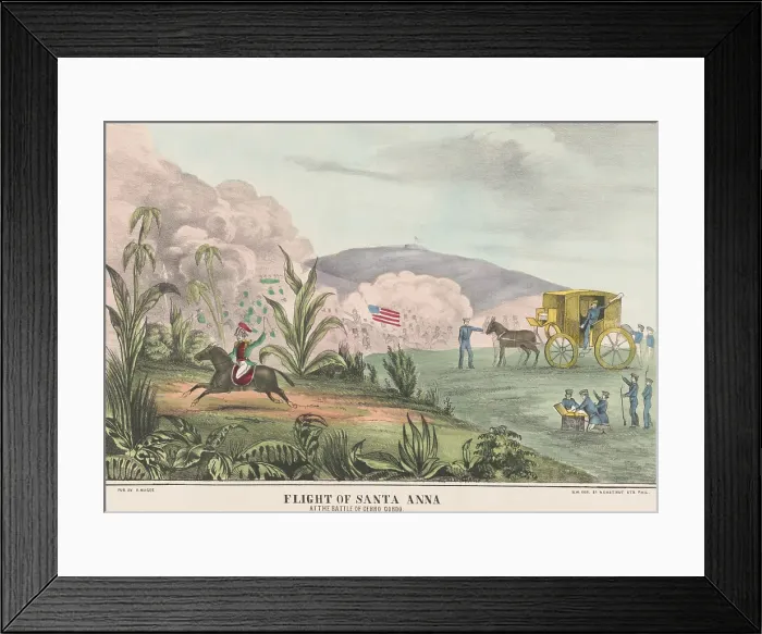 Framed Print : Mexican American War. Battle of Cerro Gordo, April 12-18, 1847