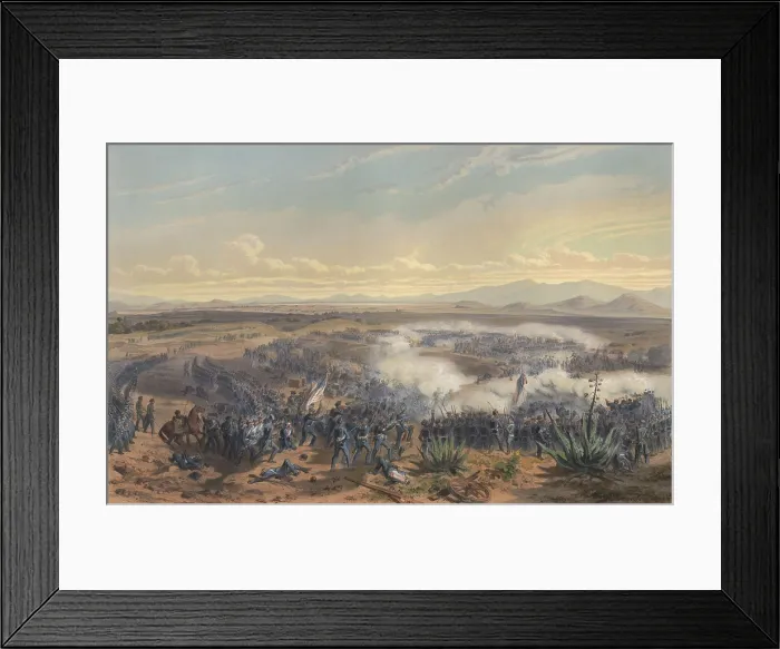 Framed Print : Mexican American War. Battle of Contreras, August 20, 1847. The US Army of 10, 000 approached Mexico City on a route through rough land south of the city