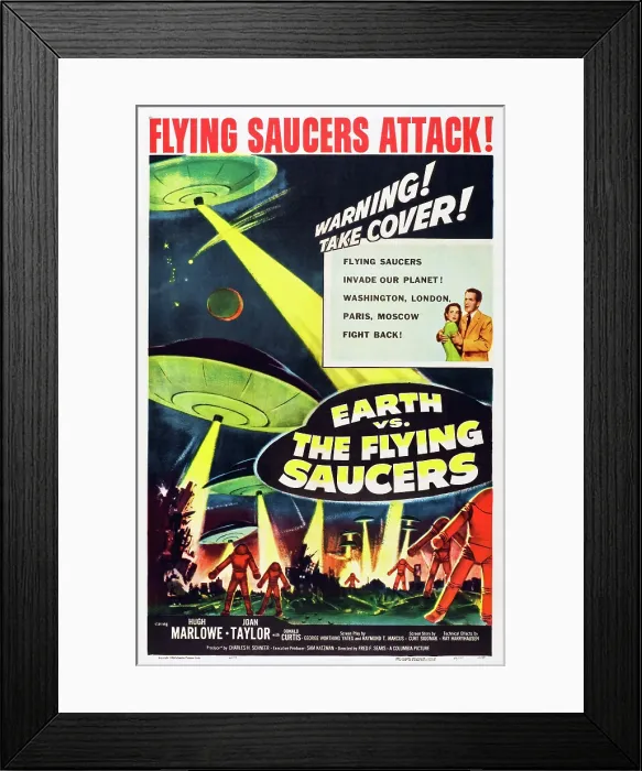 Framed Print : EARTH VS. THE FLYING SAUCERS, 1956