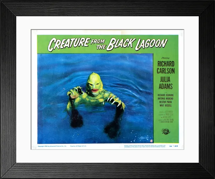 Framed Print : CREATURE FROM THE BLACK LAGOON, US lobbycard, 1954 Framed Print : CREATURE FROM THE BLACK LAGOON, US lobbycard, 1954