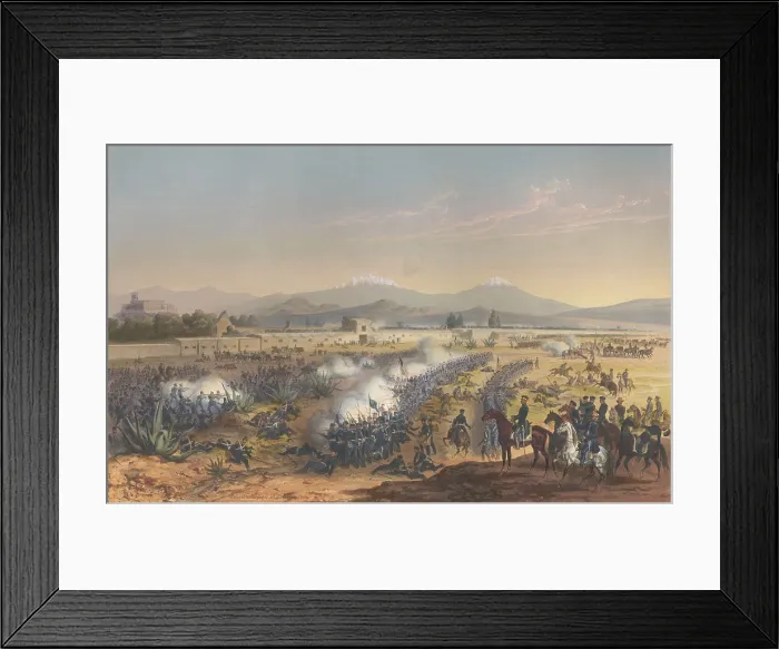 Framed Print : Mexican American War. Battle of Molino del Rey, Sept. 8, 1847, was part of the Campaign for Mexico City