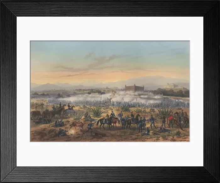 Framed Print : Mexican American War. Battle of Molino del Rey, Sept. 8, 1847, part of the Campaign for Mexico City, caused high casualties on both sides Framed Print : Mexican American War. Battle of Molino del Rey, Sept. 8, 1847, part of the Campaign for Mexico City, caused high casualties on both sides