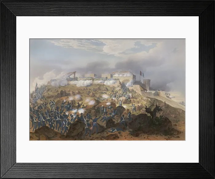 Framed Print : Mexican American War. Battle of Chapultepec, Sept. 12-13, 1847. Americans shelled the fortress all day on September 12, 1847 Framed Print : Mexican American War. Battle of Chapultepec, Sept. 12-13, 1847. Americans shelled the fortress all day on September 12, 1847