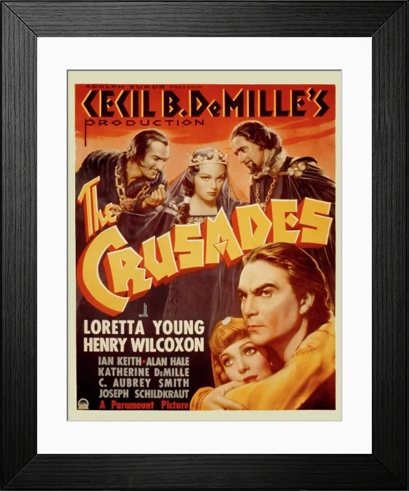 Framed Print : THE CRUSADES, Joseph Schildkraut, Katherine DeMille, Loretta Young, Henry Wilcoxon, 1935 Framed Print : THE CRUSADES, Joseph Schildkraut, Katherine DeMille, Loretta Young, Henry Wilcoxon, 1935
