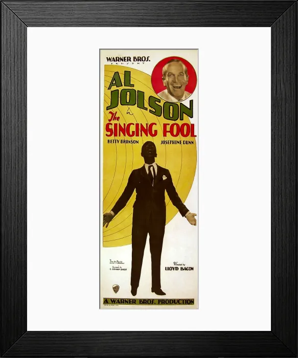 Framed Print : THE SINGING FOOL, top and bottom: Al Jolson, 1928 Framed Print : THE SINGING FOOL, top and bottom: Al Jolson, 1928