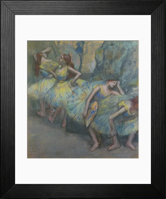 Framed Print : Ballet Dancers in the Wings, 1890-1899, by Edgar Degas, 1834-1917, French Impressionist drawing, pastel on paper Framed Print : Ballet Dancers in the Wings, 1890-1899, by Edgar Degas, 1834-1917, French Impressionist drawing, pastel on paper